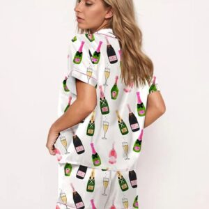 Cheers Rose And Green Bottles Pajama Set