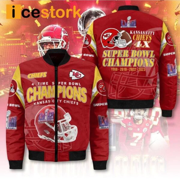 Chiefs 4X Super Bowl Champions Bomber Jacket