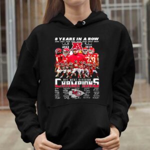 Chiefs 8 Years In A Row AFC West Division Champions Signature 2024 Shirt