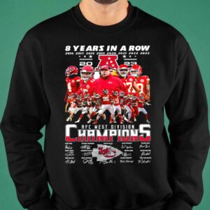 Chiefs 8 Years In A Row AFC West Division Champions Signature 2024 Shirt