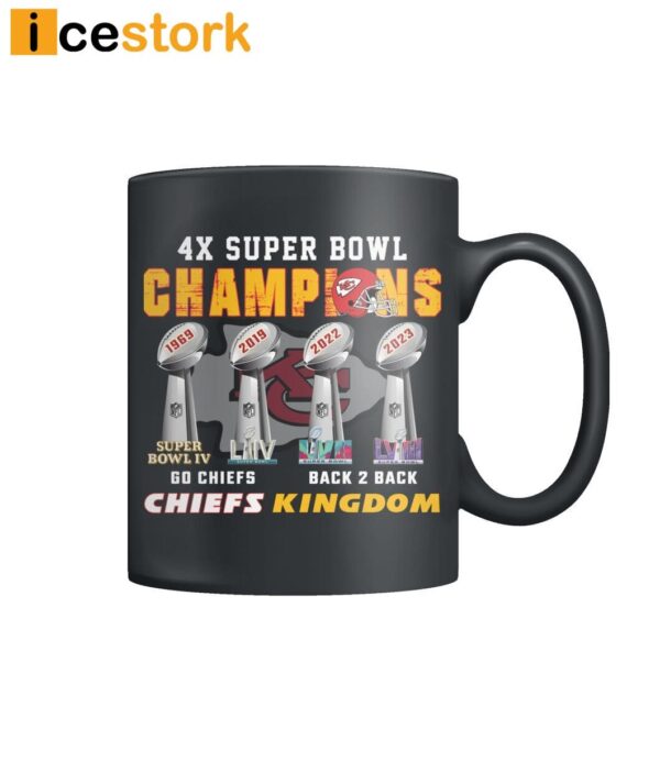 Chiefs Kingdom 4X Super Bowl Champions Mug