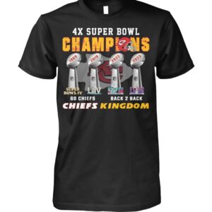 Chiefs Kingdom 4X Super Bowl Champions Shirt