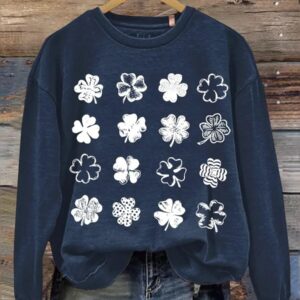 Comfort Colors Shamrocks St Patrick's Day Print Casual Sweatshirt