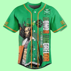 Conor McGregor Notorious Everyone Is Irish On St Patrick’s Day Custom Baseball Jersey