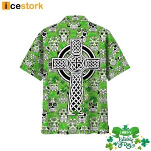 Cross Skull Irish St Patrick Day Hawaiian Shirt