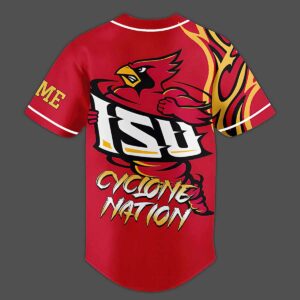 Cyclone Nation Iowa State Cyclones Custom Baseball Jersey