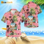 Famille Dachshund Summer 3D Button Hawaiian Shirt