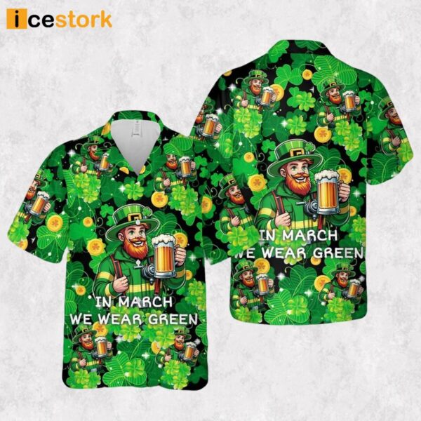 Firefighter Saint Patrick’s Day Leprechaun With Beer Hawaiian Shirt