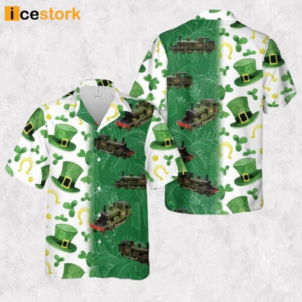 Green Vintage Locomotive St Patrick’s Day Hawaiian Shirt