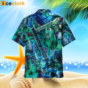 Guitar Tropical Hawaiian Shirt