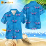 Guns Palm Retro 3D Button Hawaiian Shirt