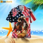 Horse Racing Rose Hawaiian Shirt