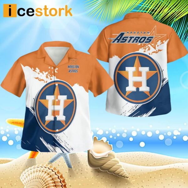 Houston Astros Baseball 3D Button Hawaiian Shirt