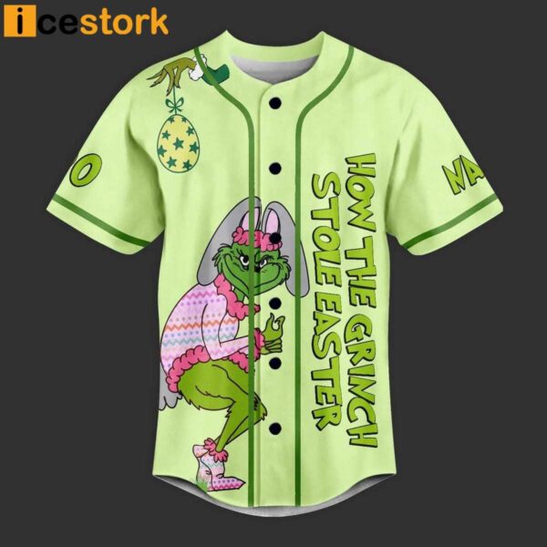 How The Grnch Stole Easter Baseball Jersey