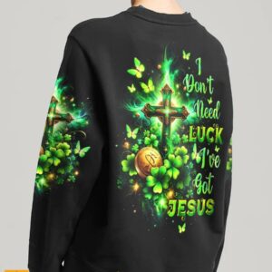 I Don't Need Luck I've got Jesus Patrick's Day Women's All Over Print Shirt