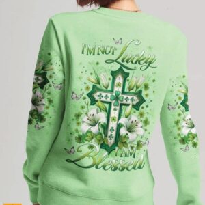 I'm Not Lucky I Am Blessed Women's Patrick's Day All Over Print Shirt