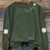 Irish St Patrick’s Day Print Casual Sweatshirt