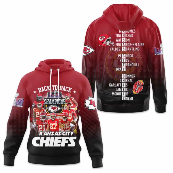 Chiefs Back To Back Super Bowl Champions 2023 2024 Hoodie