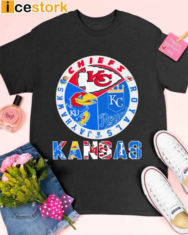 Kansas Sports Teams Chiefs Royals Jayhawks Shirt