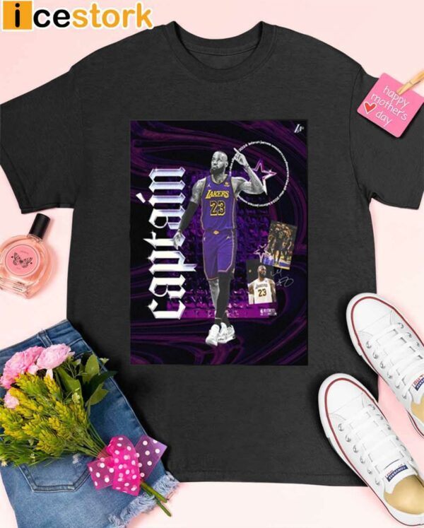 Lakers 20x Allstar And 2024 All Star Captain Lebron James Shirt