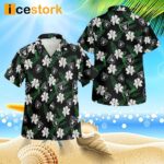 Las Vegas Raiderstropical Flower Summer 3D Button Hawaiian Shirt