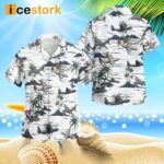 Lockheed Martin C130j Super Hercules 3D Button Hawaiian Shirt