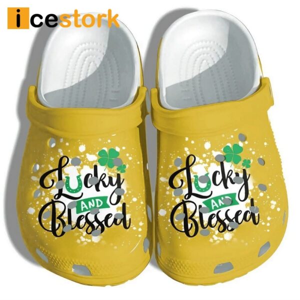 Lucky Charm And Blessed St Patricks Day Crocs