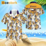 Minnesota Vikings 3D Button Hawaiian Shirt