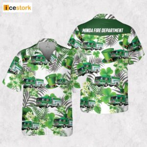 Minoa Fire Department Patrick’s Day Pocket Hawaiian Shirt