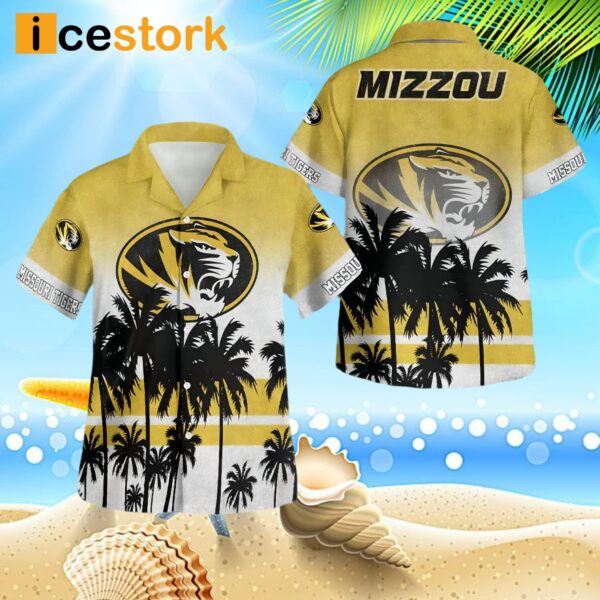Missouri Tigers Football 3D Button Hawaiian Shirt