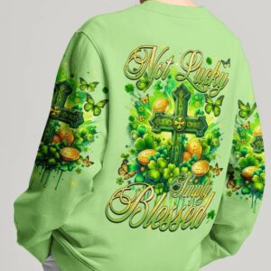 Not Lucky Simply Blessed Patrick's Day All Over Print Shirt