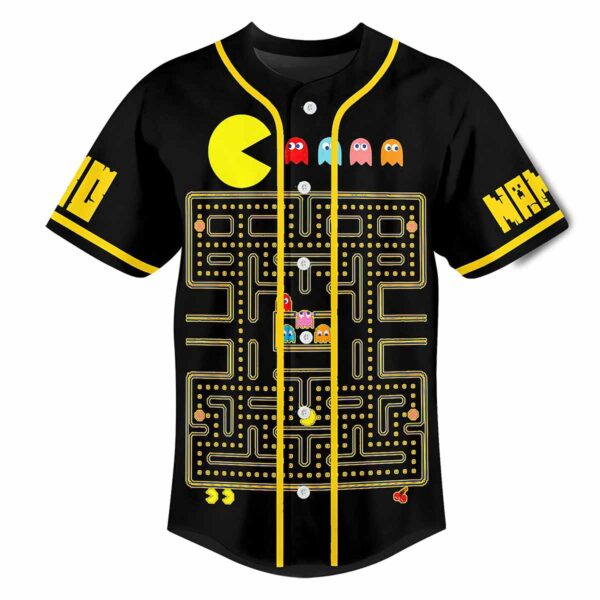 Pac Man Waka Waka Waka Custom Baseball Jersey