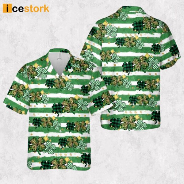 Plaid shamrocks Seamless pattern Patrick’s Day Hawaiian Shirt