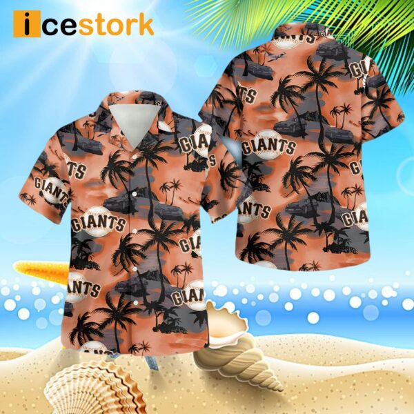 San Francisco Giants 3D Button Hawaiian Shirt