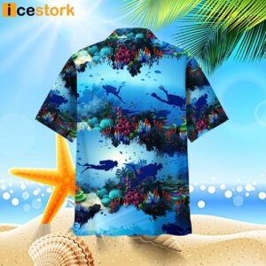 Scuba Diving Light Ocean Hawaiian Shirt