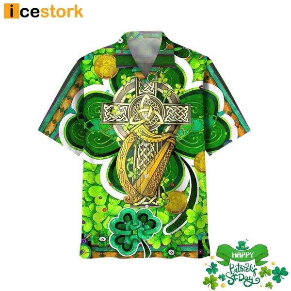 Shamrock Green Irish St Patrick Day Hawaiian Shirt