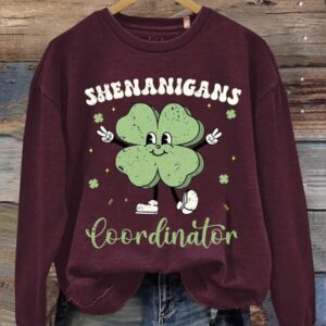 Shenanigans Coordinator Print Casual Sweatshirt