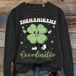 Shenanigans Coordinator Print Casual Sweatshirt