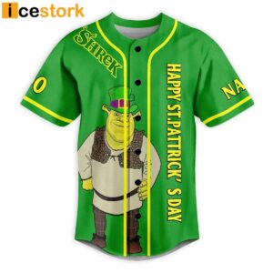 Shrek I Believe In Luck St Patrick's Day Baseball Jersey