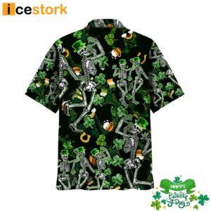 Skeleton Irish St Patrick Day Hawaiian Shirt