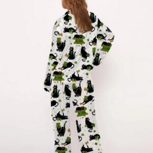 St. Patrick Black Cat Pajama Set