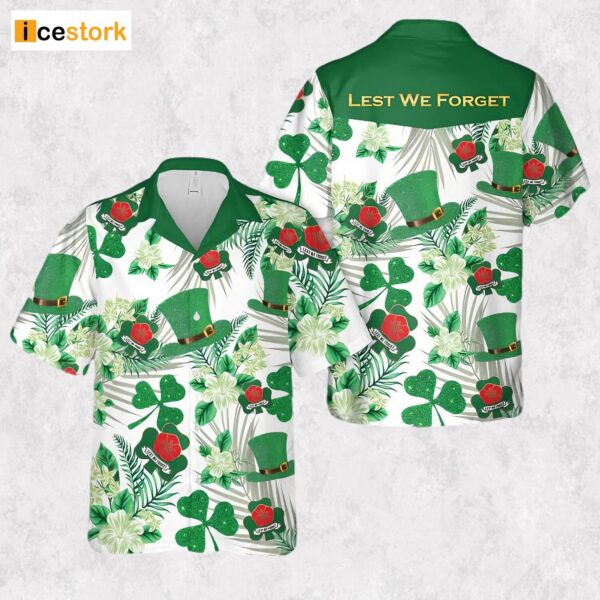St Patricks Day Celtic Ireland Irish Lest We Forget Shamrock Hawaiian Shirt
