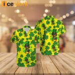 St Patricks Day Lucky Dachshund Puppy Hawaiian Shirt