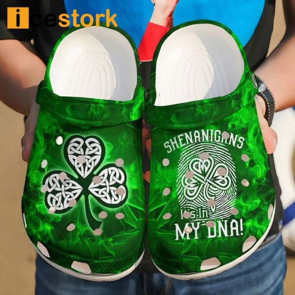 St Patricks Day Shamrock Leaf Shenanigans Its In My Dna Irish Crocband Crocs