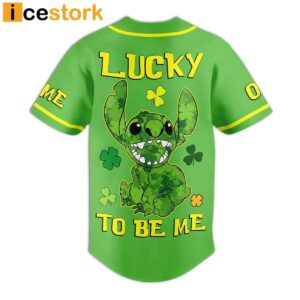 Stitch Lucky To Be Me Baseball Jersey