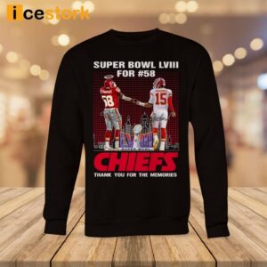 Super Bowl Lviii For #58 Chiefs Thanks You For The Memories Shirt