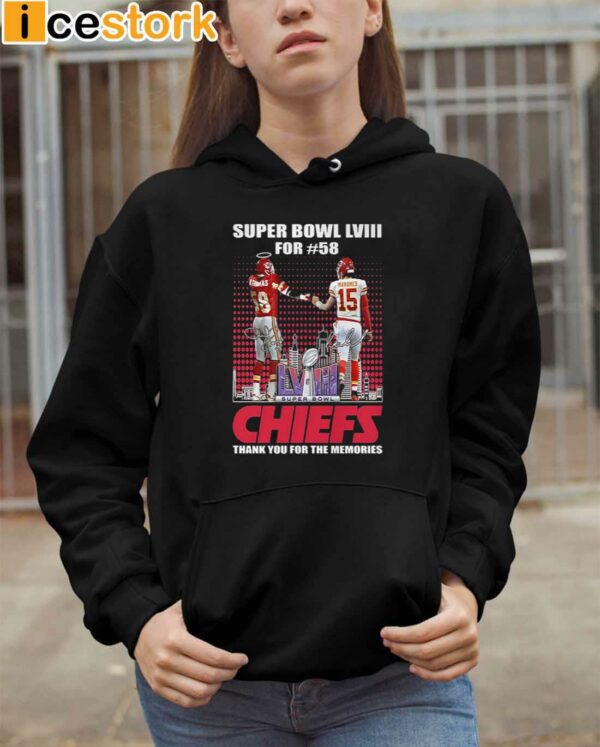 Super Bowl LVIII For 58 Chiefs Thank You For The Memories Shirt