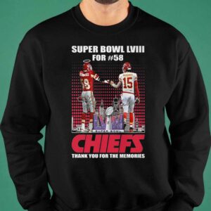 Super Bowl Lviii For 58 Chiefs Thank You For The Memories Shirt