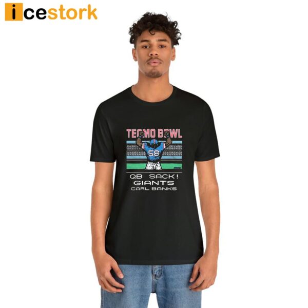 Tecmo Bowl Giants Carl Banks Shirt