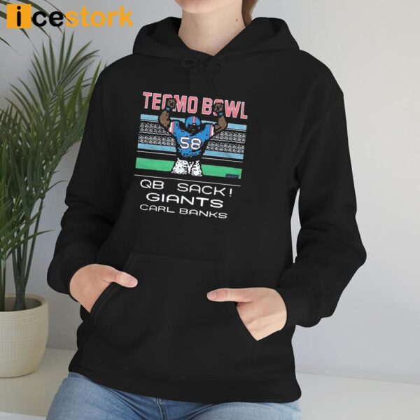 Tecmo Bowl Giants Carl Banks Shirt